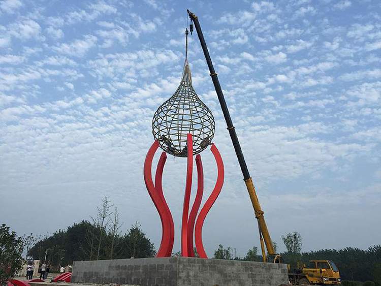 玻璃钢耳机音符街道景观雕塑