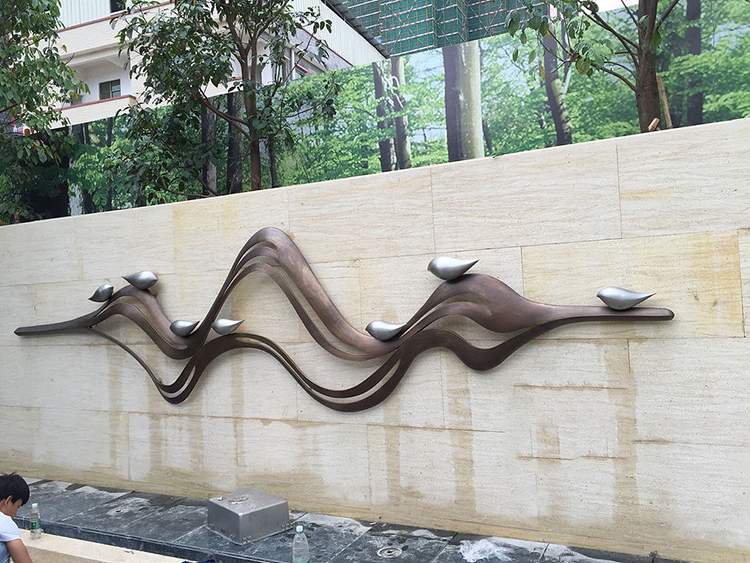 段铜浮雕墙雕塑