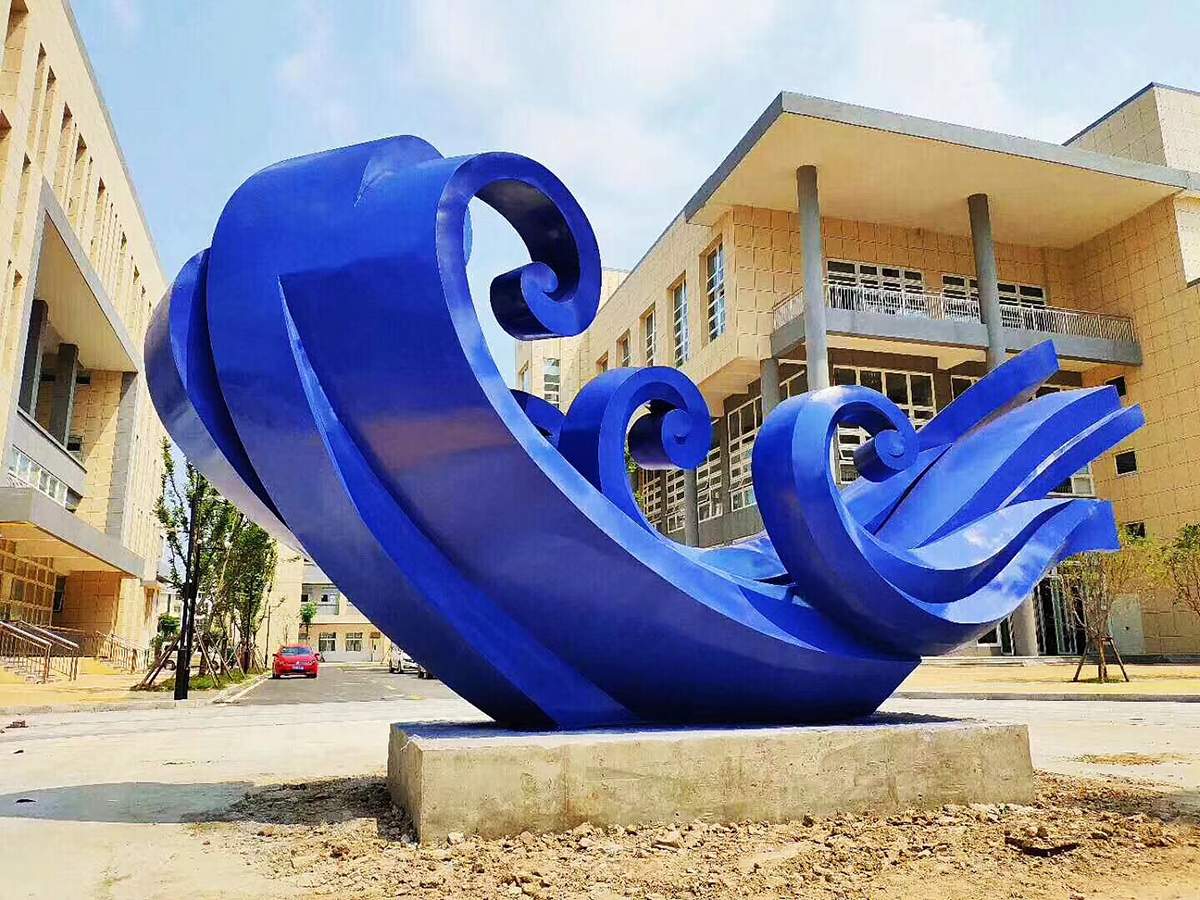 不锈钢浪花雕塑