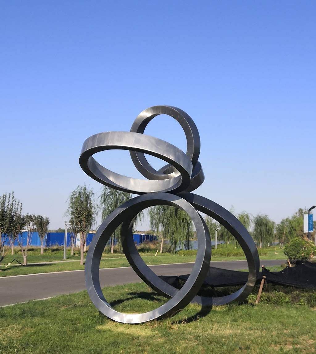 公园五环不锈钢雕塑