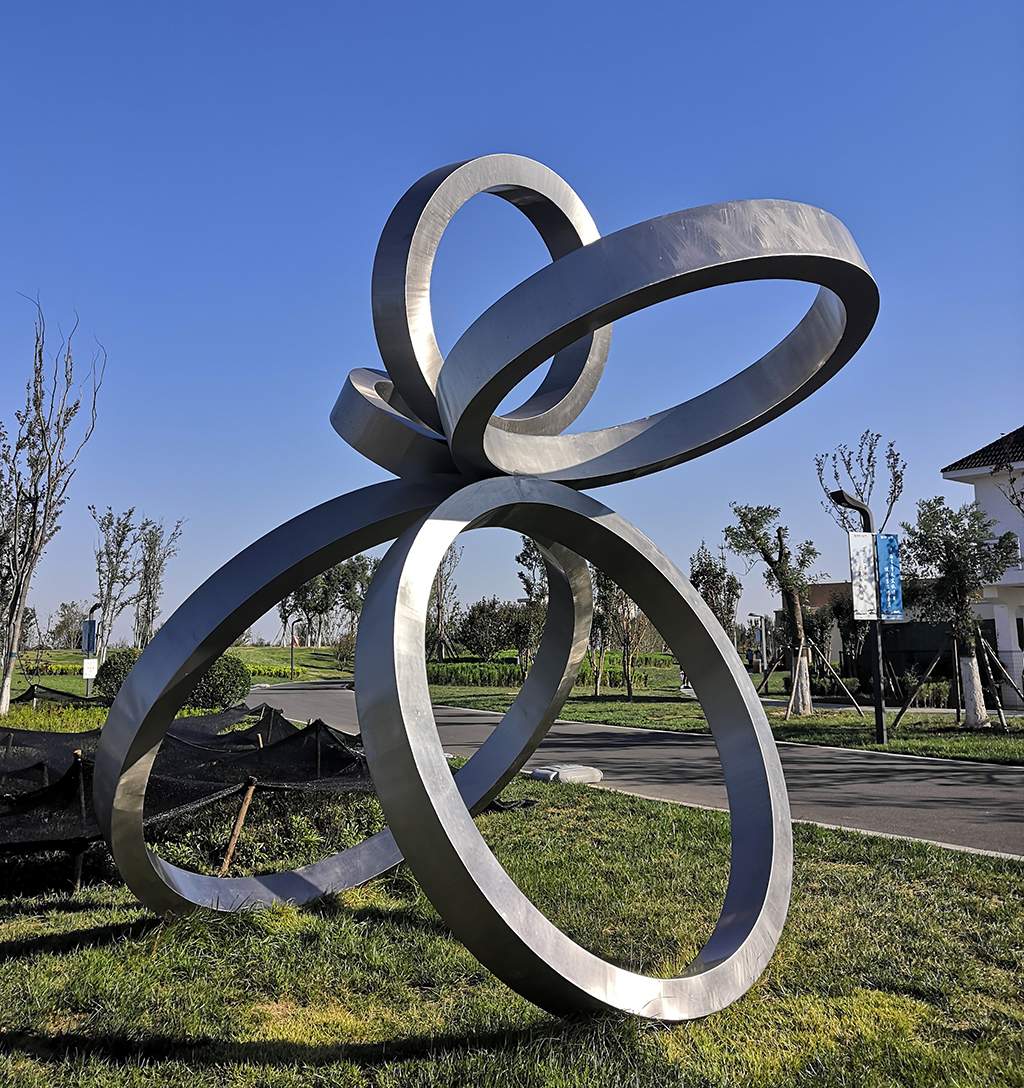 五环不锈钢雕塑