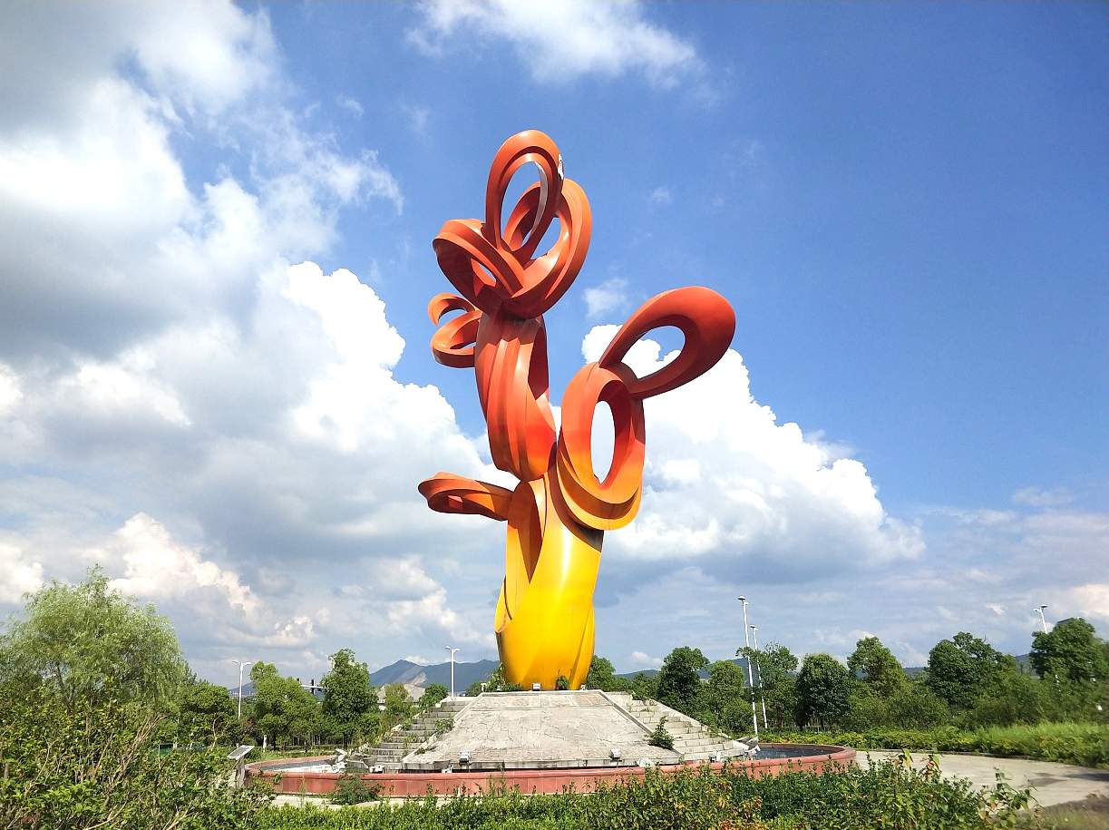 政务广场抽象不锈钢雕塑