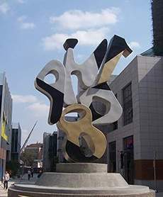 宜宾不锈钢喷漆数字成琴雕塑