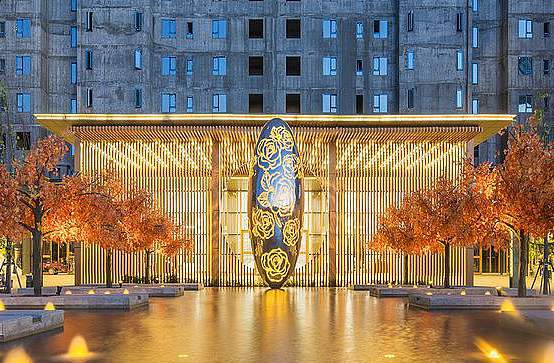 售楼处发光不锈钢造型