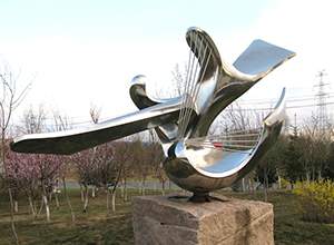 镜面不锈钢园林抽象雕塑