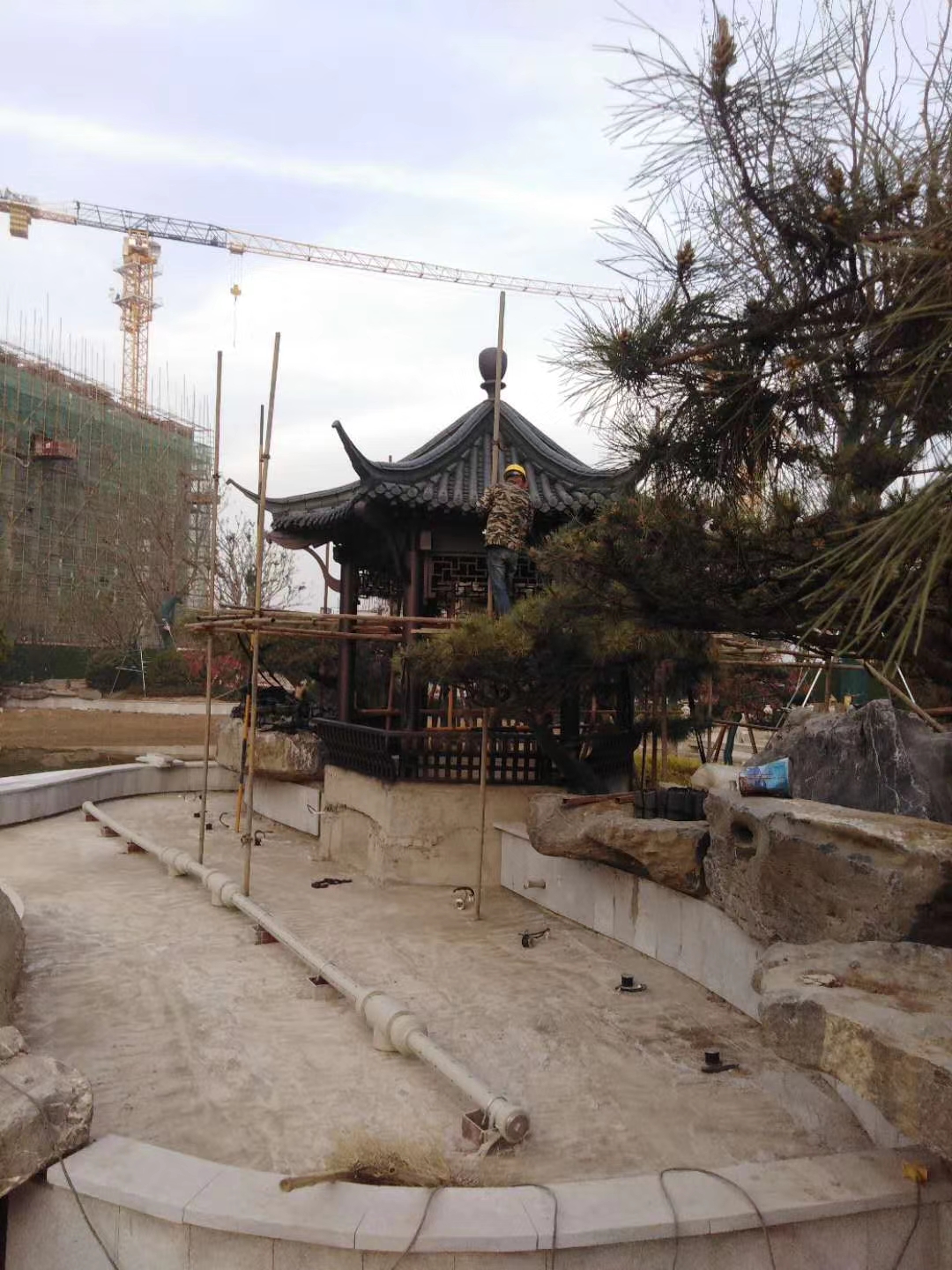 钢结构仿古景观亭