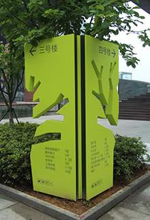 城市街道工业园区精神堡垒道路指示牌