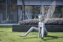 不锈钢编织精灵雕塑不锈钢丝编织雕塑人物雕塑地产雕塑广