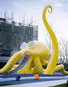 售楼处儿童广场雕塑儿童游乐设施儿童卡通话题不锈钢滑梯