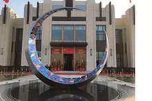 月脉月牙展示区雕塑,房地产雕塑,水景雕塑,城市景观雕塑