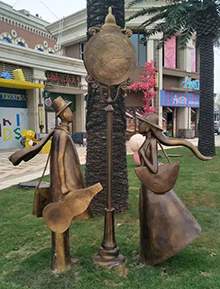 恒大地产铸铜抽象仿铜人物雕塑守候女神阳光女孩园林景观