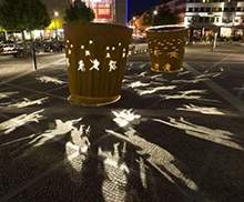 剪影雕塑广场雕塑不锈钢雕塑透光投影雕塑