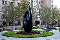 小区大型不锈钢仿铜艺术雕塑摆件