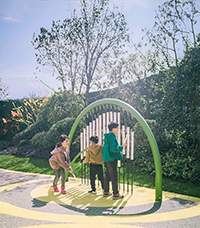 儿童互动游乐设施不锈钢落地设施