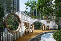 不锈钢异形景墙小区地产景观造型