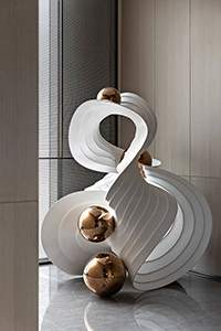 酒店大堂不锈钢艺术雕塑摆件