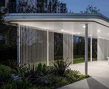 巧匠雕塑生产厂家作品案例：沈阳不锈钢景观廊架